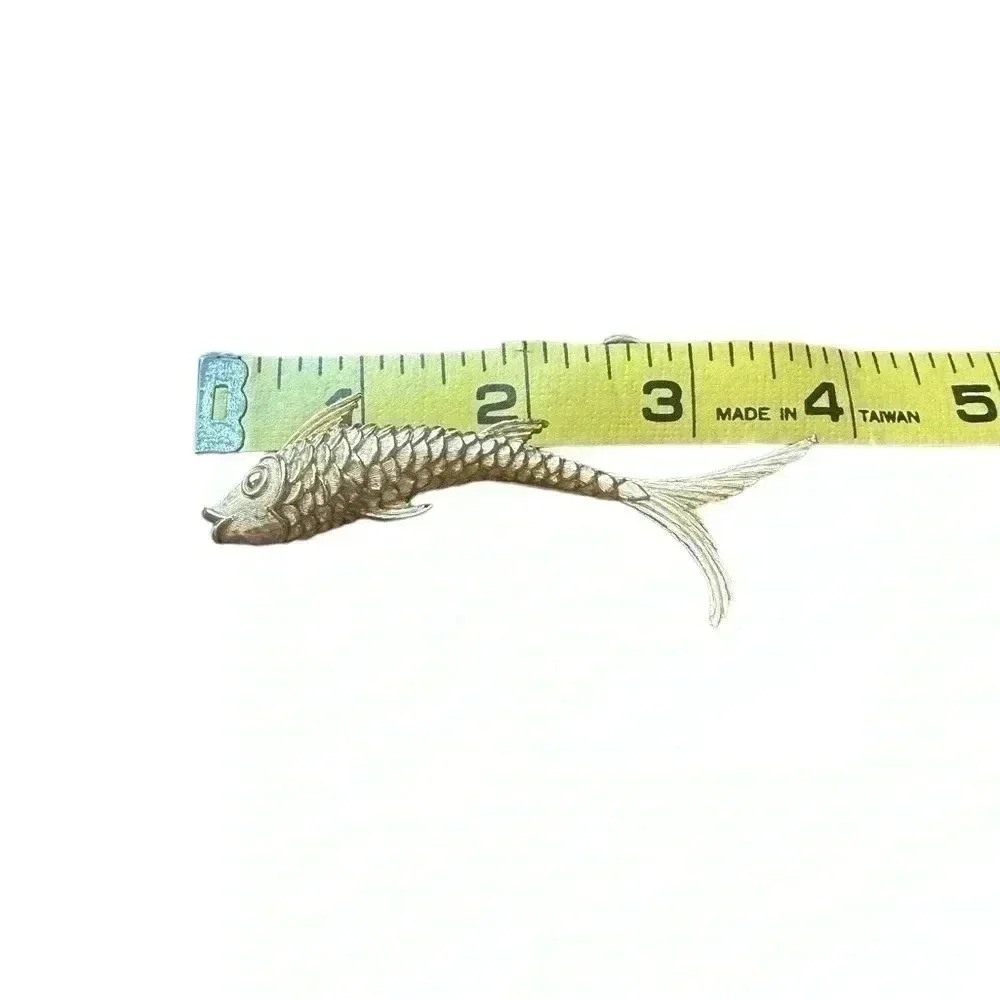 Monet Gold-Tone Long Koi Fish Brooch, Signed - Picture 4 of 4